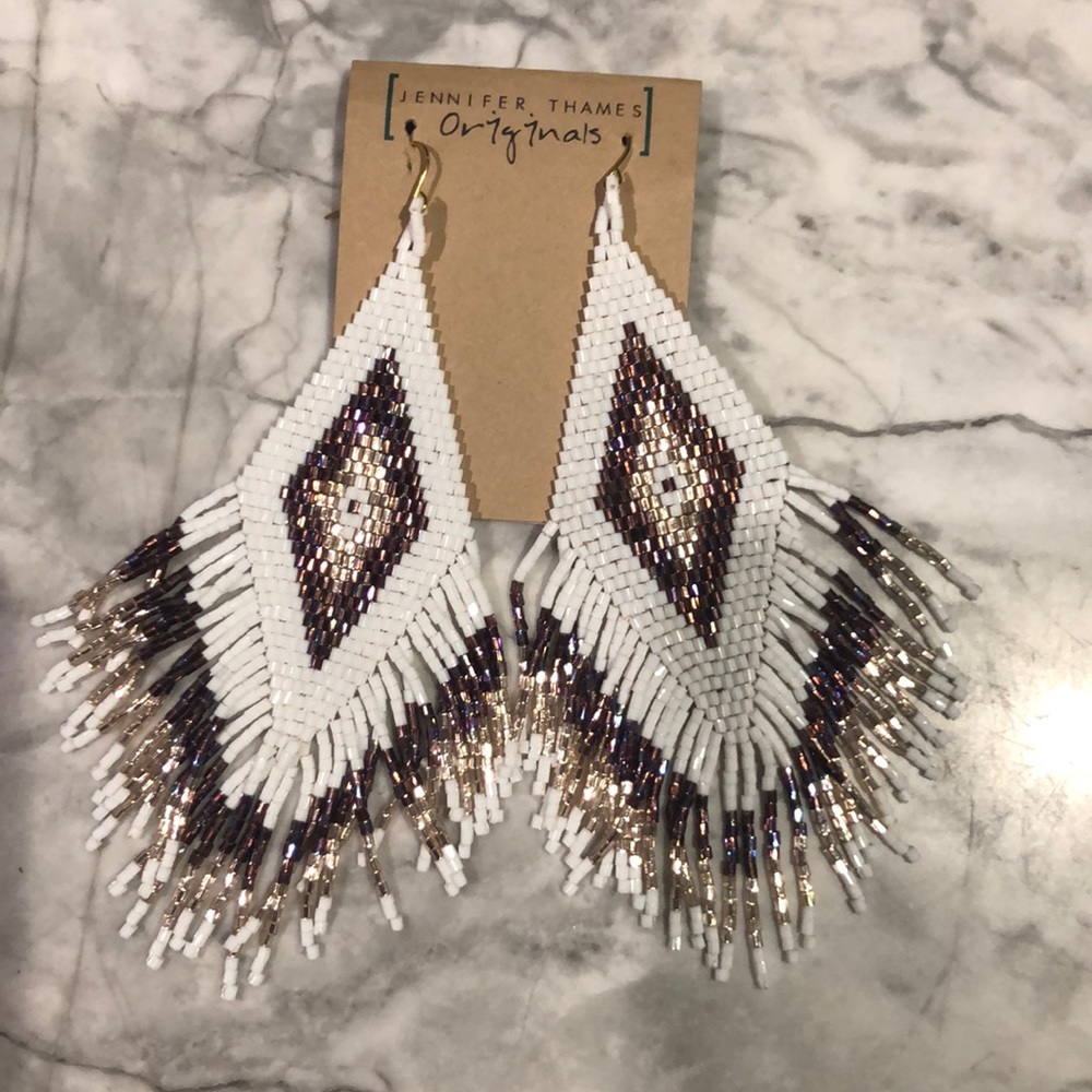 Jennifer Thames Large Beaded Earring